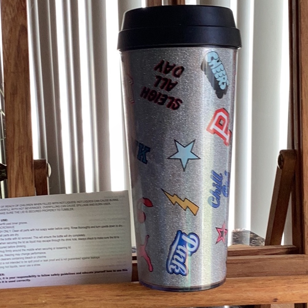 NEW PINK VS To go Mug tumbler Travel Cup Holds 16 oz